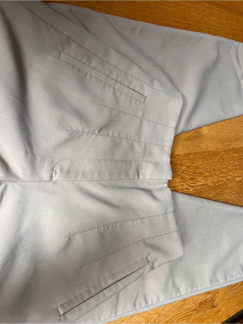Zara High-Waist Slim Tailored Cream-Beige Trousers - Picture 6 of 9